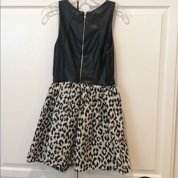 NEW Love Ady Faux Leather Animal Print Dress - Picture 5 of 5